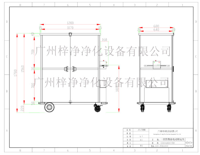 一次性物品電動(dòng)轉(zhuǎn)運(yùn)車方案設(shè)計(jì)示意圖
